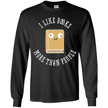 T-Shirts Black / YS I Like Books Youth Long Sleeve T-Shirt
