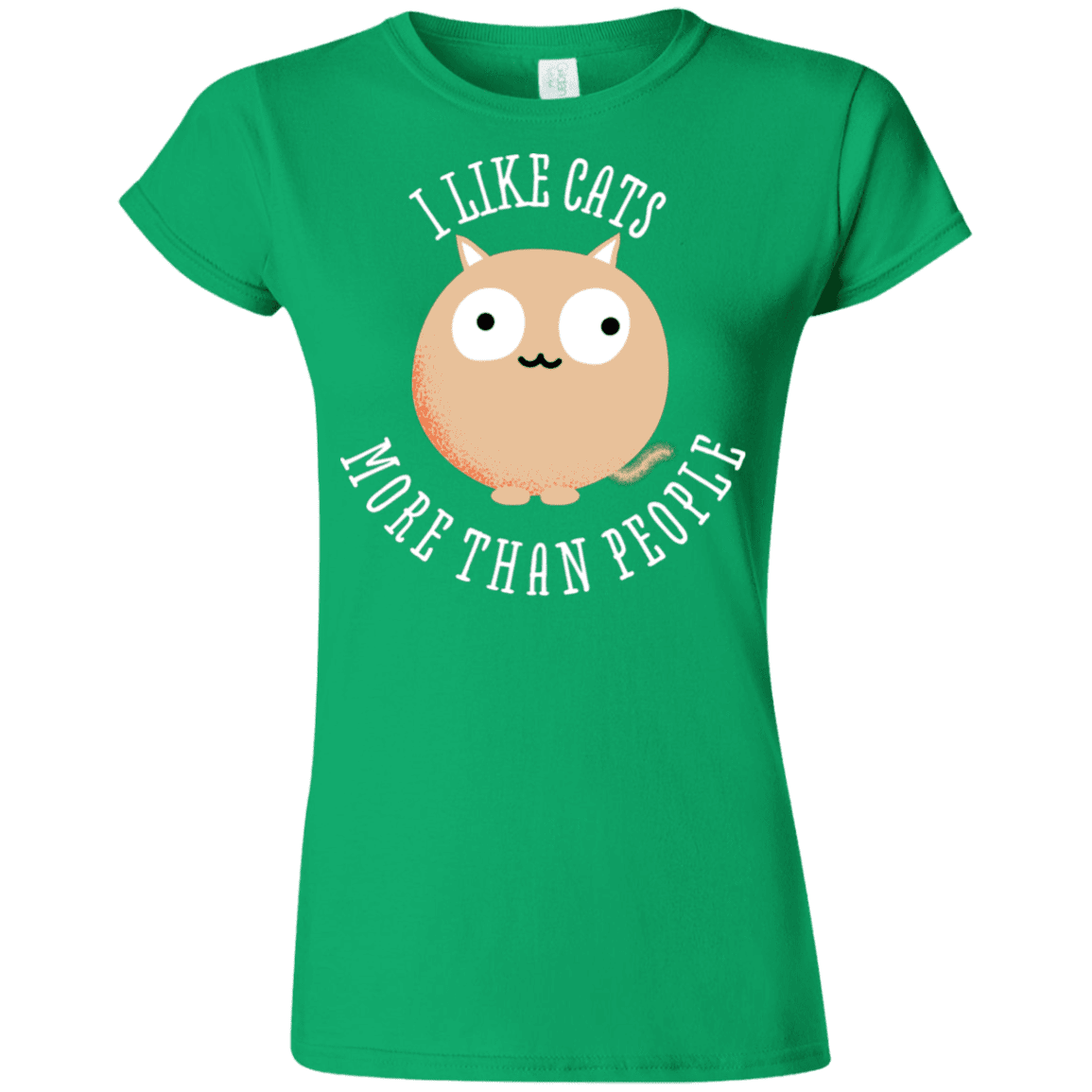 T-Shirts Irish Green / S I Like Cats Junior Slimmer-Fit T-Shirt