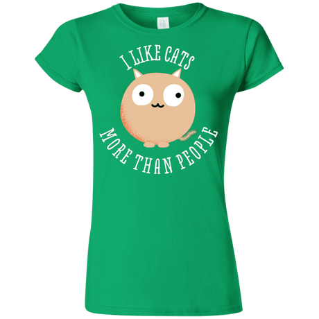 T-Shirts Irish Green / S I Like Cats Junior Slimmer-Fit T-Shirt