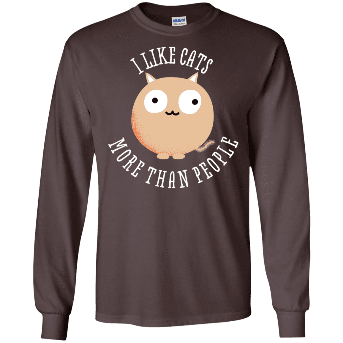 T-Shirts Dark Chocolate / S I Like Cats Men's Long Sleeve T-Shirt