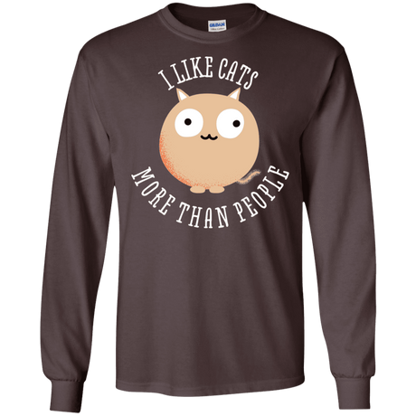 T-Shirts Dark Chocolate / S I Like Cats Men's Long Sleeve T-Shirt