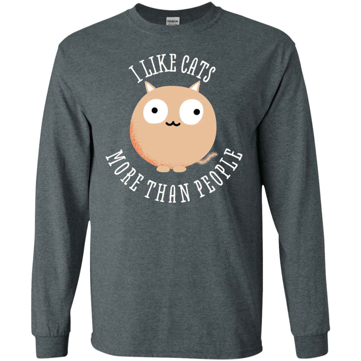 T-Shirts Dark Heather / S I Like Cats Men's Long Sleeve T-Shirt