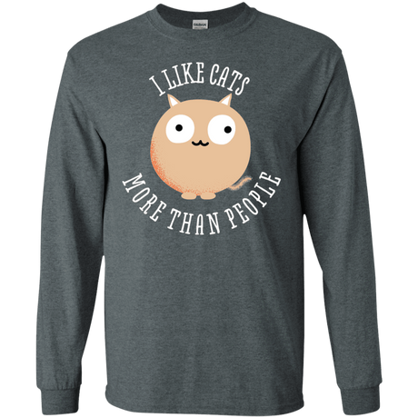 T-Shirts Dark Heather / S I Like Cats Men's Long Sleeve T-Shirt