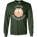 T-Shirts Forest Green / S I Like Cats Men's Long Sleeve T-Shirt