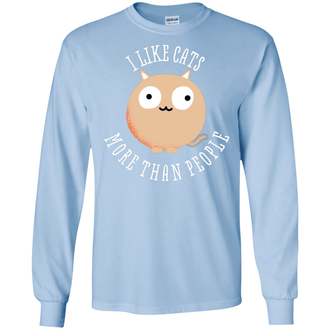 T-Shirts Light Blue / S I Like Cats Men's Long Sleeve T-Shirt