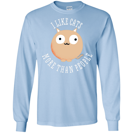 T-Shirts Light Blue / S I Like Cats Men's Long Sleeve T-Shirt