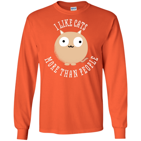 T-Shirts Orange / S I Like Cats Men's Long Sleeve T-Shirt