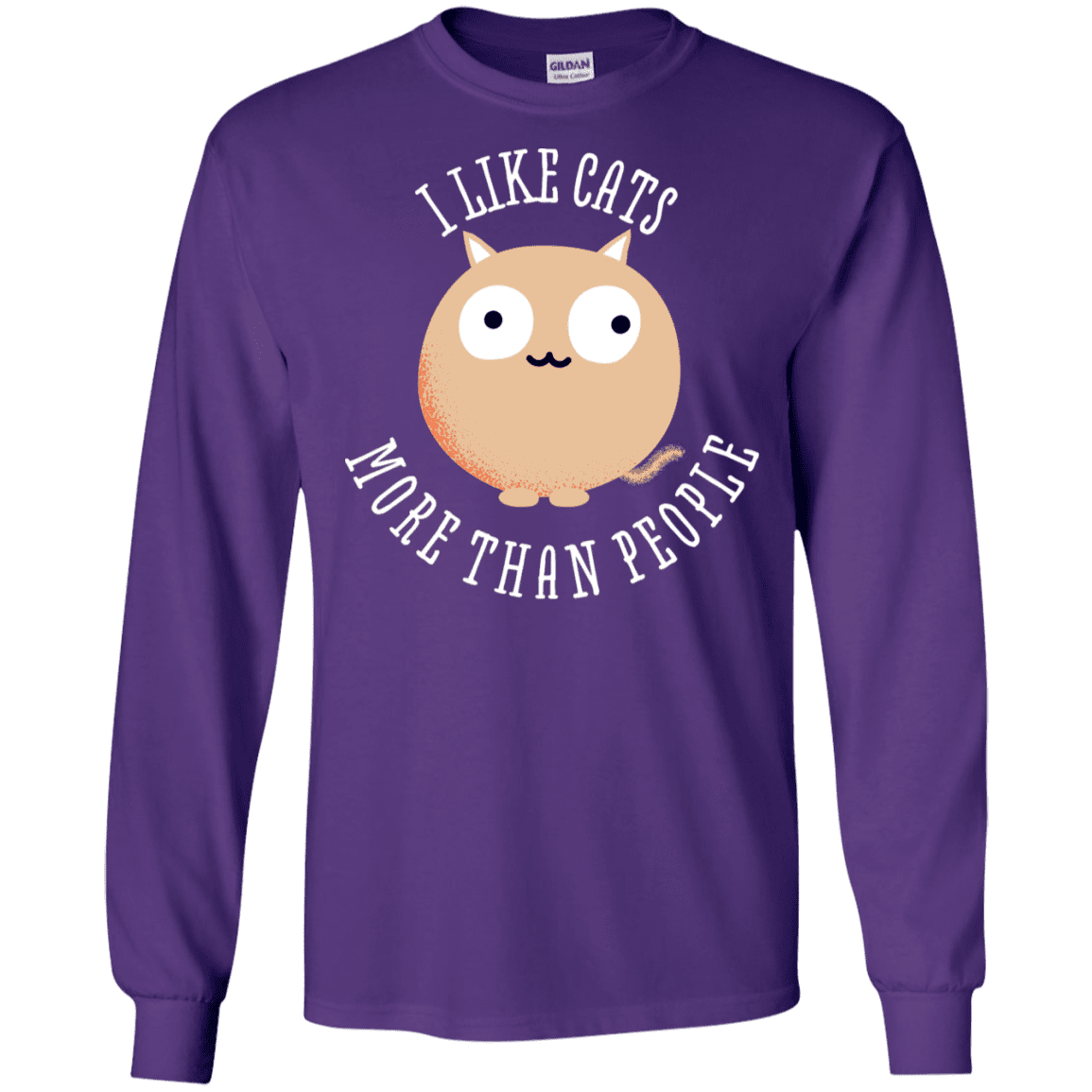 T-Shirts Purple / S I Like Cats Men's Long Sleeve T-Shirt