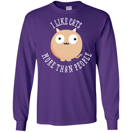 T-Shirts Purple / S I Like Cats Men's Long Sleeve T-Shirt