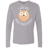 T-Shirts Heather Grey / S I Like Cats Men's Premium Long Sleeve