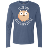 T-Shirts Indigo / S I Like Cats Men's Premium Long Sleeve