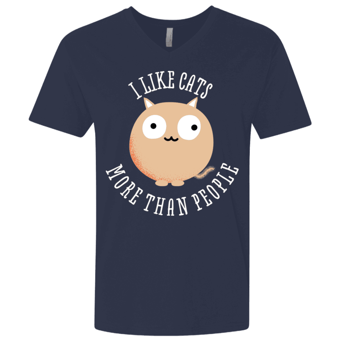 T-Shirts Midnight Navy / X-Small I Like Cats Men's Premium V-Neck