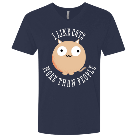 T-Shirts Midnight Navy / X-Small I Like Cats Men's Premium V-Neck