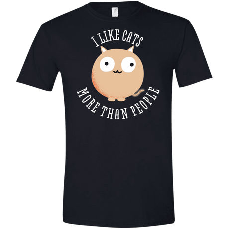 T-Shirts Black / X-Small I Like Cats Men's Semi-Fitted Softstyle