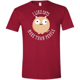 T-Shirts Cardinal Red / S I Like Cats Men's Semi-Fitted Softstyle