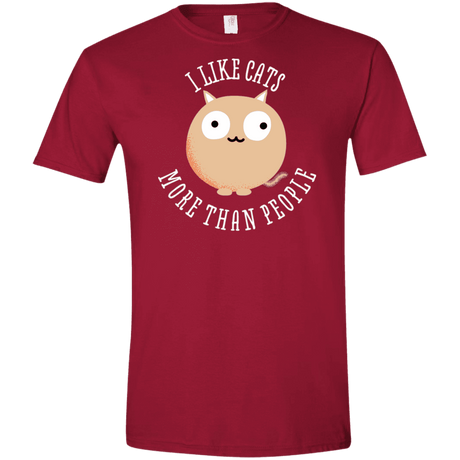 T-Shirts Cardinal Red / S I Like Cats Men's Semi-Fitted Softstyle