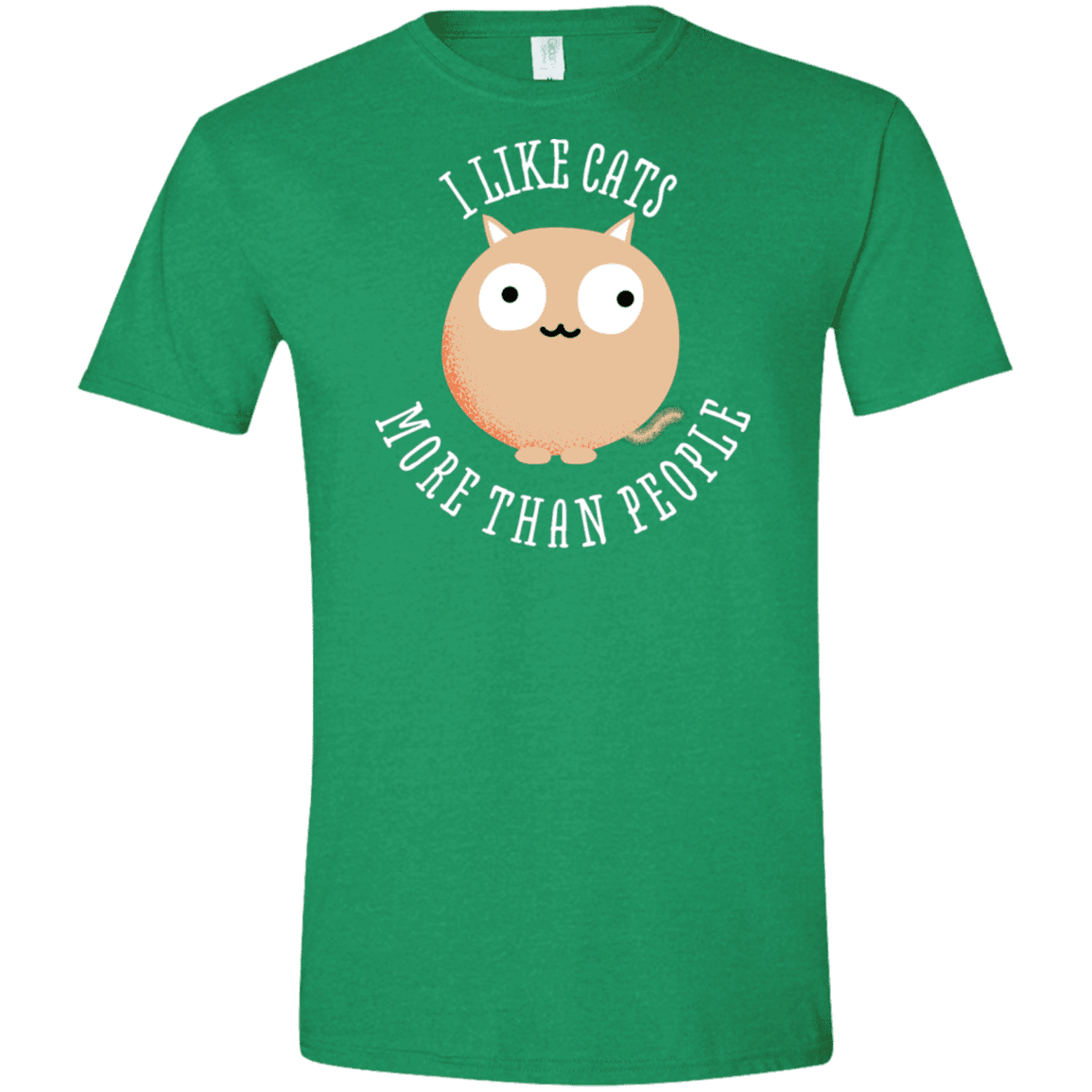 T-Shirts Heather Irish Green / M I Like Cats Men's Semi-Fitted Softstyle