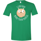 T-Shirts Heather Irish Green / M I Like Cats Men's Semi-Fitted Softstyle