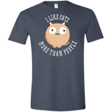 T-Shirts Heather Navy / S I Like Cats Men's Semi-Fitted Softstyle