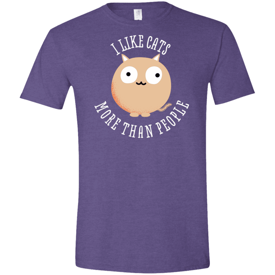 T-Shirts Heather Purple / S I Like Cats Men's Semi-Fitted Softstyle