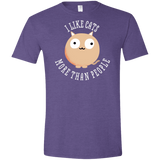 T-Shirts Heather Purple / S I Like Cats Men's Semi-Fitted Softstyle