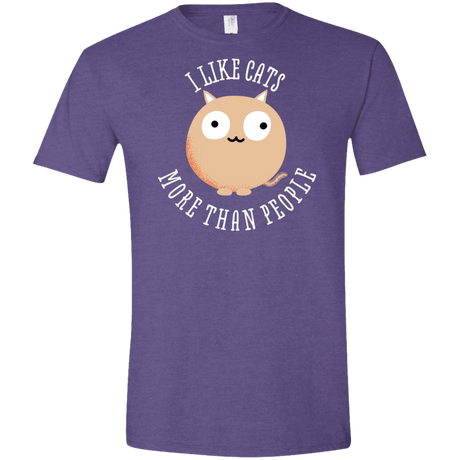 T-Shirts Heather Purple / S I Like Cats Men's Semi-Fitted Softstyle