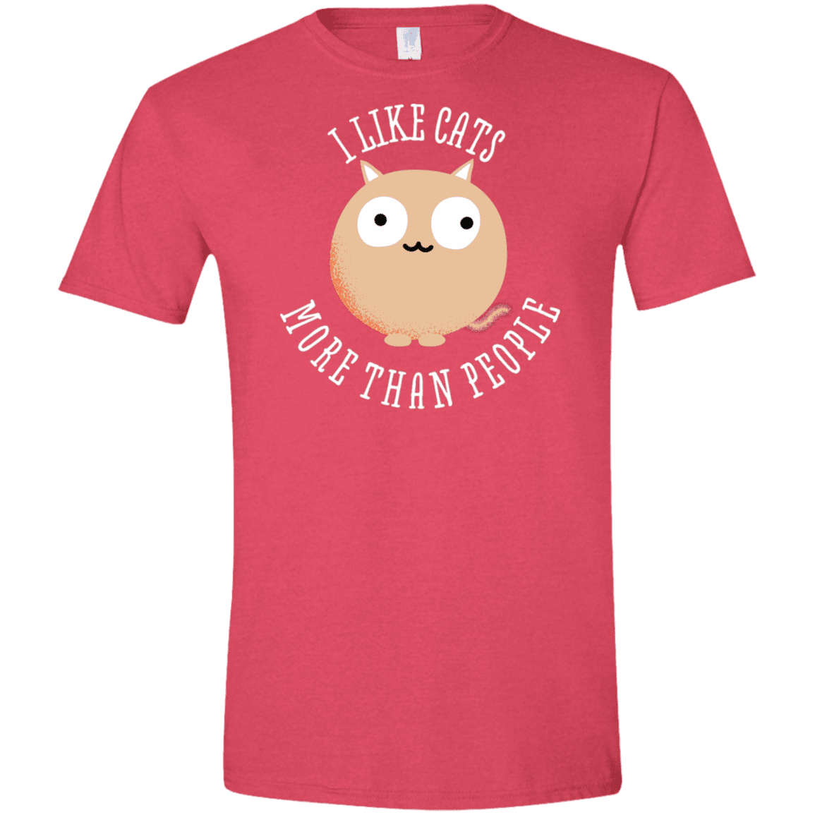 T-Shirts Heather Red / S I Like Cats Men's Semi-Fitted Softstyle