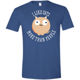 T-Shirts Heather Royal / X-Small I Like Cats Men's Semi-Fitted Softstyle