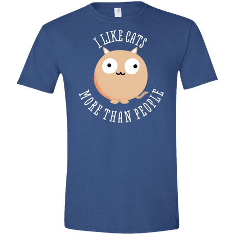 T-Shirts Heather Royal / X-Small I Like Cats Men's Semi-Fitted Softstyle