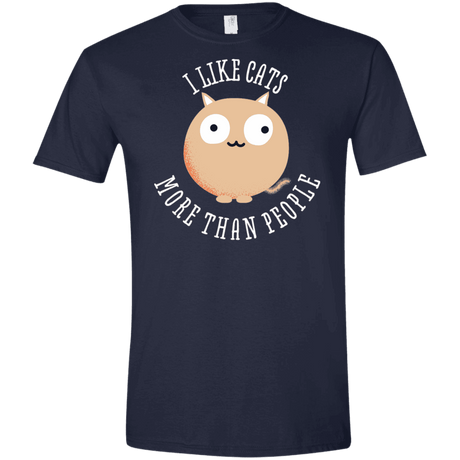 T-Shirts Navy / X-Small I Like Cats Men's Semi-Fitted Softstyle
