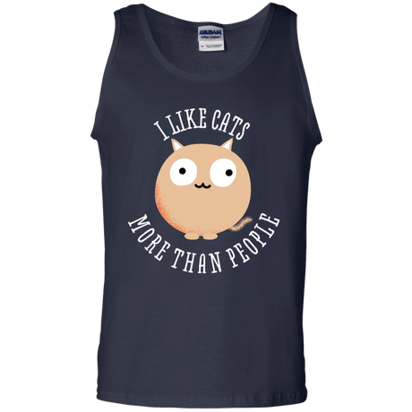 T-Shirts Navy / S I Like Cats Men's Tank Top