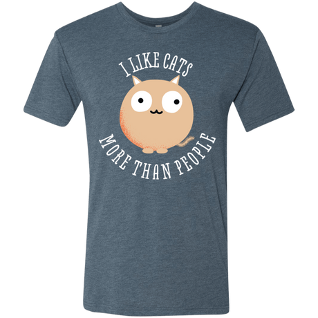 T-Shirts Indigo / S I Like Cats Men's Triblend T-Shirt