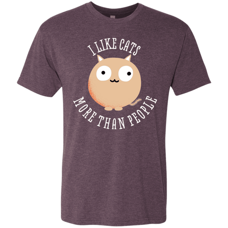 T-Shirts Vintage Purple / S I Like Cats Men's Triblend T-Shirt