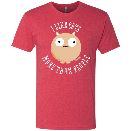 T-Shirts Vintage Red / S I Like Cats Men's Triblend T-Shirt