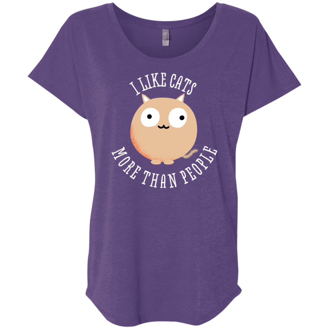 T-Shirts Purple Rush / X-Small I Like Cats Triblend Dolman Sleeve