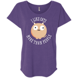 T-Shirts Purple Rush / X-Small I Like Cats Triblend Dolman Sleeve