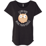 T-Shirts Vintage Black / X-Small I Like Cats Triblend Dolman Sleeve