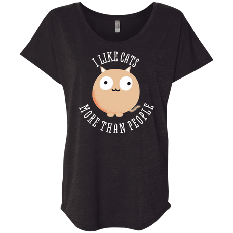 T-Shirts Vintage Black / X-Small I Like Cats Triblend Dolman Sleeve