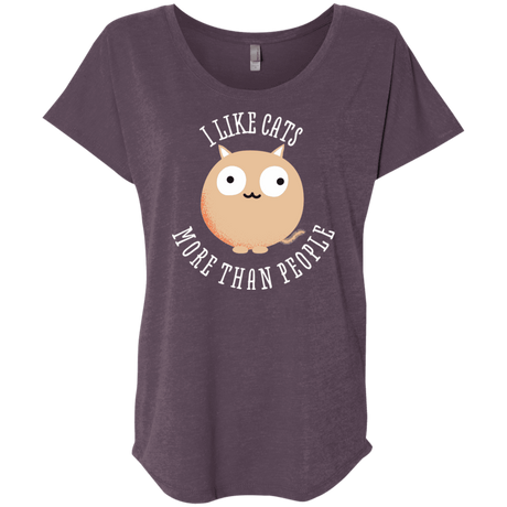 T-Shirts Vintage Purple / X-Small I Like Cats Triblend Dolman Sleeve