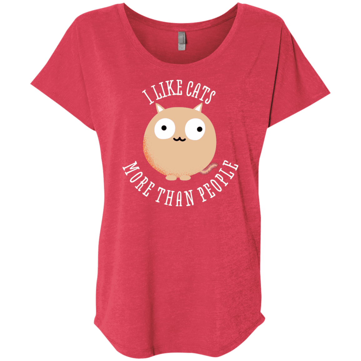 T-Shirts Vintage Red / X-Small I Like Cats Triblend Dolman Sleeve