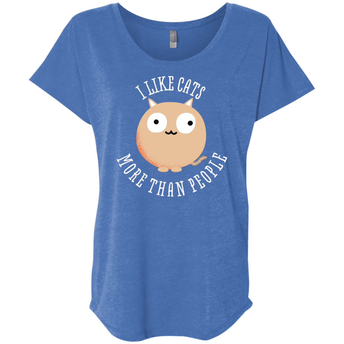 T-Shirts Vintage Royal / X-Small I Like Cats Triblend Dolman Sleeve