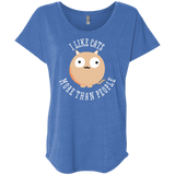 T-Shirts Vintage Royal / X-Small I Like Cats Triblend Dolman Sleeve