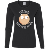 T-Shirts Black / S I Like Cats Women's Long Sleeve T-Shirt