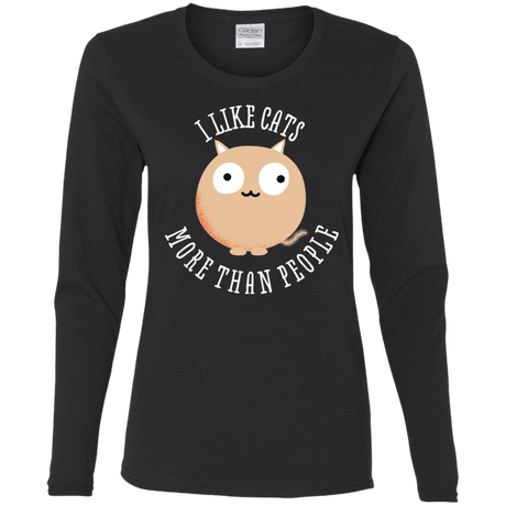 T-Shirts Black / S I Like Cats Women's Long Sleeve T-Shirt