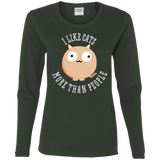 T-Shirts Forest / S I Like Cats Women's Long Sleeve T-Shirt