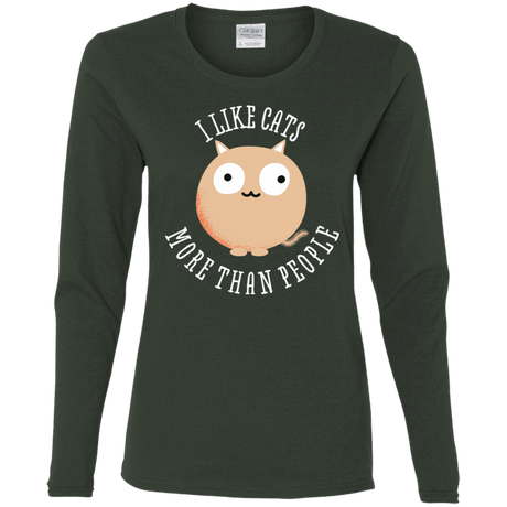 T-Shirts Forest / S I Like Cats Women's Long Sleeve T-Shirt