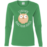 T-Shirts Irish Green / S I Like Cats Women's Long Sleeve T-Shirt