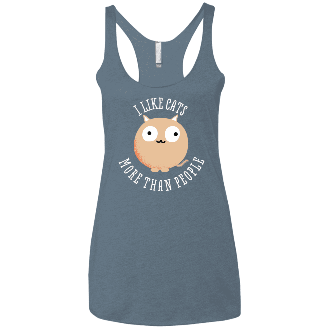 T-Shirts Indigo / X-Small I Like Cats Women's Triblend Racerback Tank