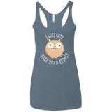 T-Shirts Indigo / X-Small I Like Cats Women's Triblend Racerback Tank