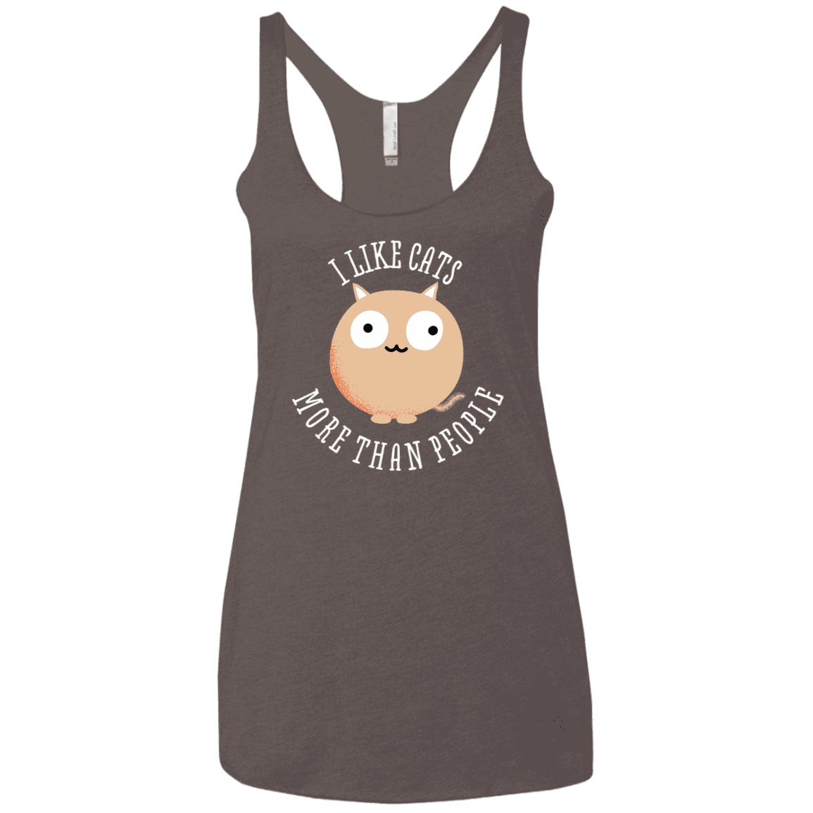 T-Shirts Macchiato / X-Small I Like Cats Women's Triblend Racerback Tank